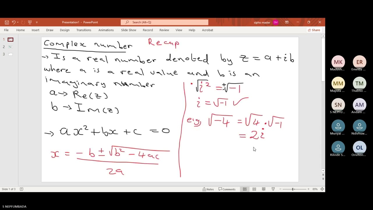 FMT1140 COMPLEX NUMBER