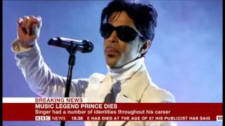 Prince has died Report BBC News Channel 21st April 2016  BREAKING NEWS