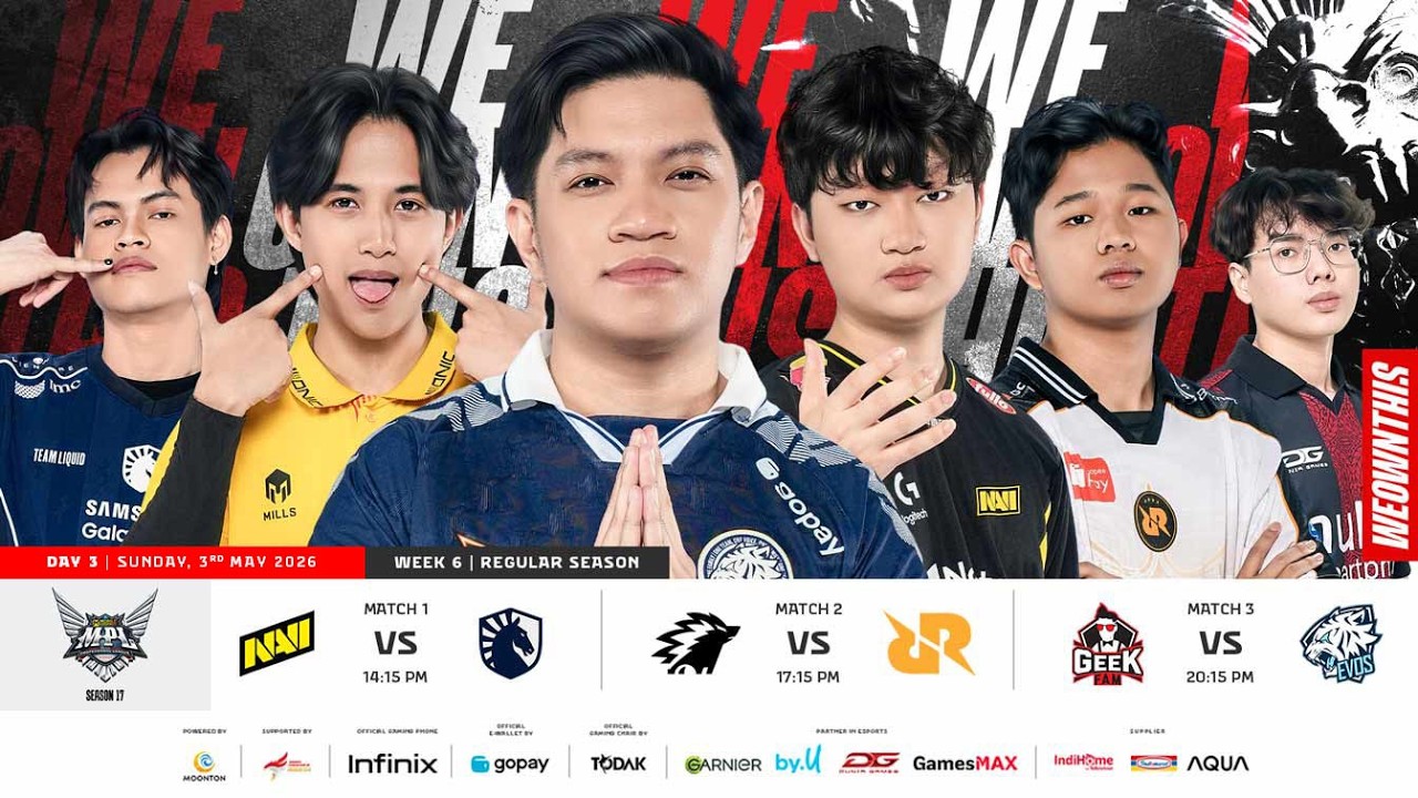 🔴 LIVE | MPL ID S17 | Regular Season Day 3 Week 6 | English
