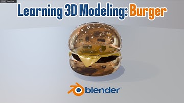 3D Burger Creation in Blender | Cheese, Sesame & All! 🧀✨