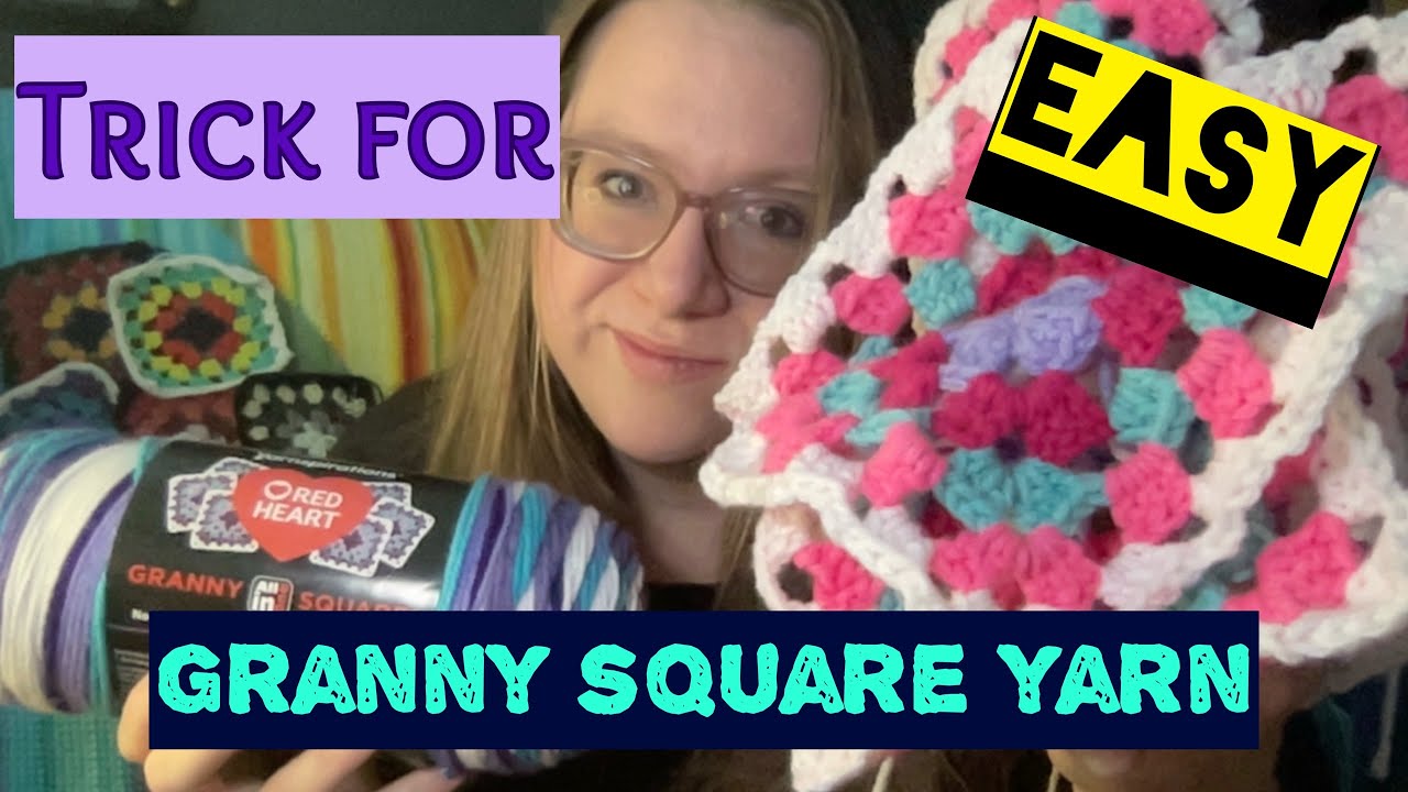 Best way to use Red Heart granny square yarn 