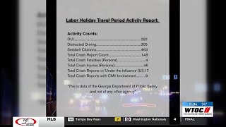 The Georgia Department of public safety just released their activity report ahead of Labor Day.