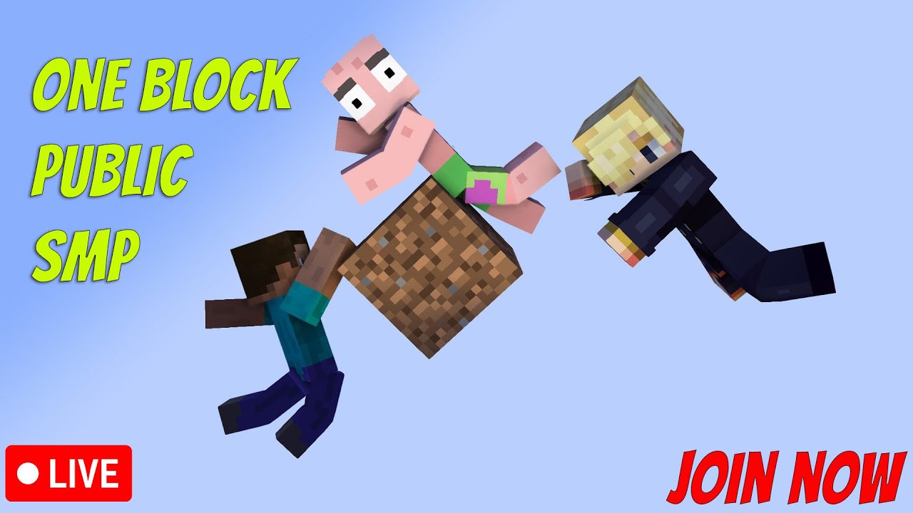 Oneup Smp ONE BLOCK PUBLIC SMP ANYONE CAN JOIN - YouTube