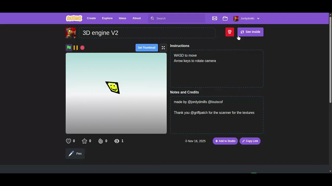 3D engine V2 in scratch, update