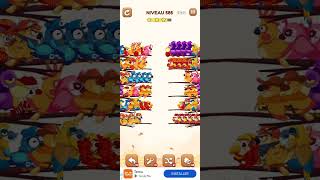 bird sort 2 color puzzle solution niveau 585 #games #gaming #puzzle #puzzlegame #androidgames screenshot 5
