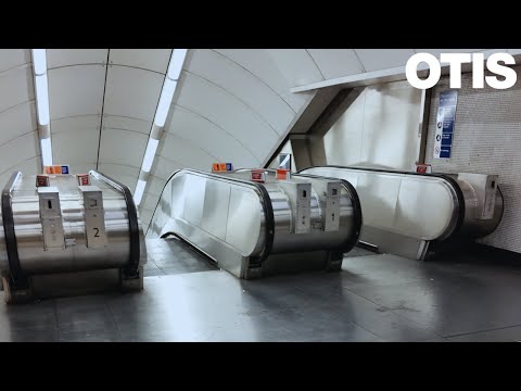 Tube Lines and OTIS escalators at Kings Cross Underground