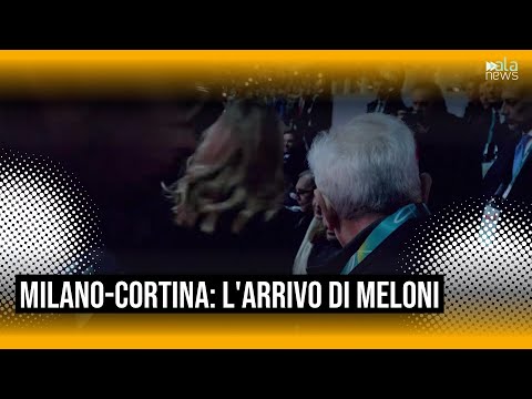 Video Milano Cortina, l'arrivo di Meloni alla cerimonia d'apertura