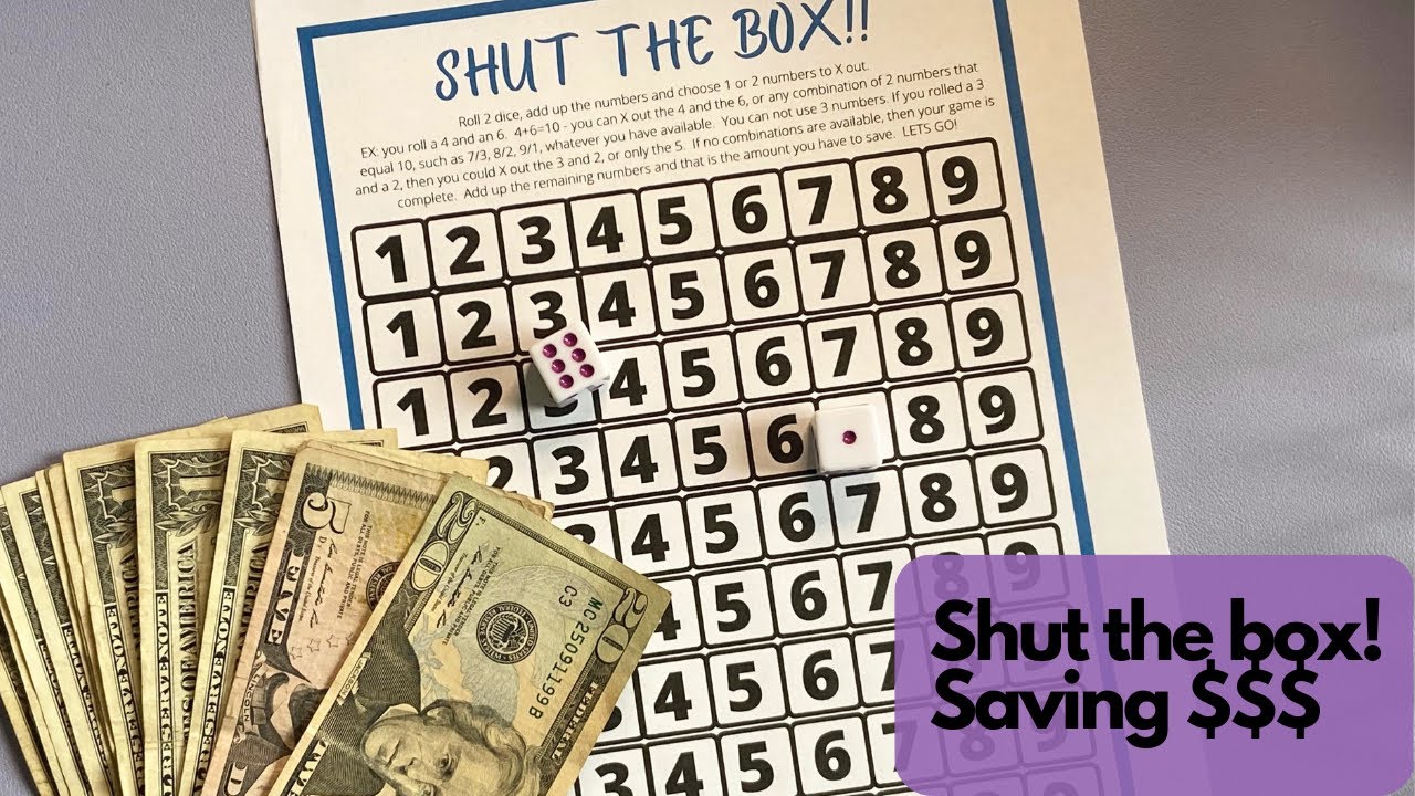 New Shut the Box Savings Challenge! 🤪Cash Stuffing with my six year old daughter to Save Money!