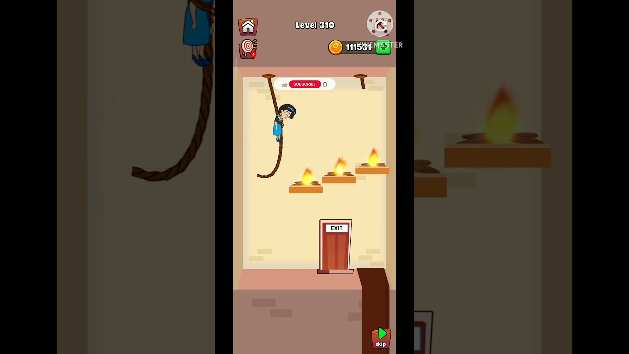 Save the wife cut the rope game 310  | Husband wife gameplay🌲