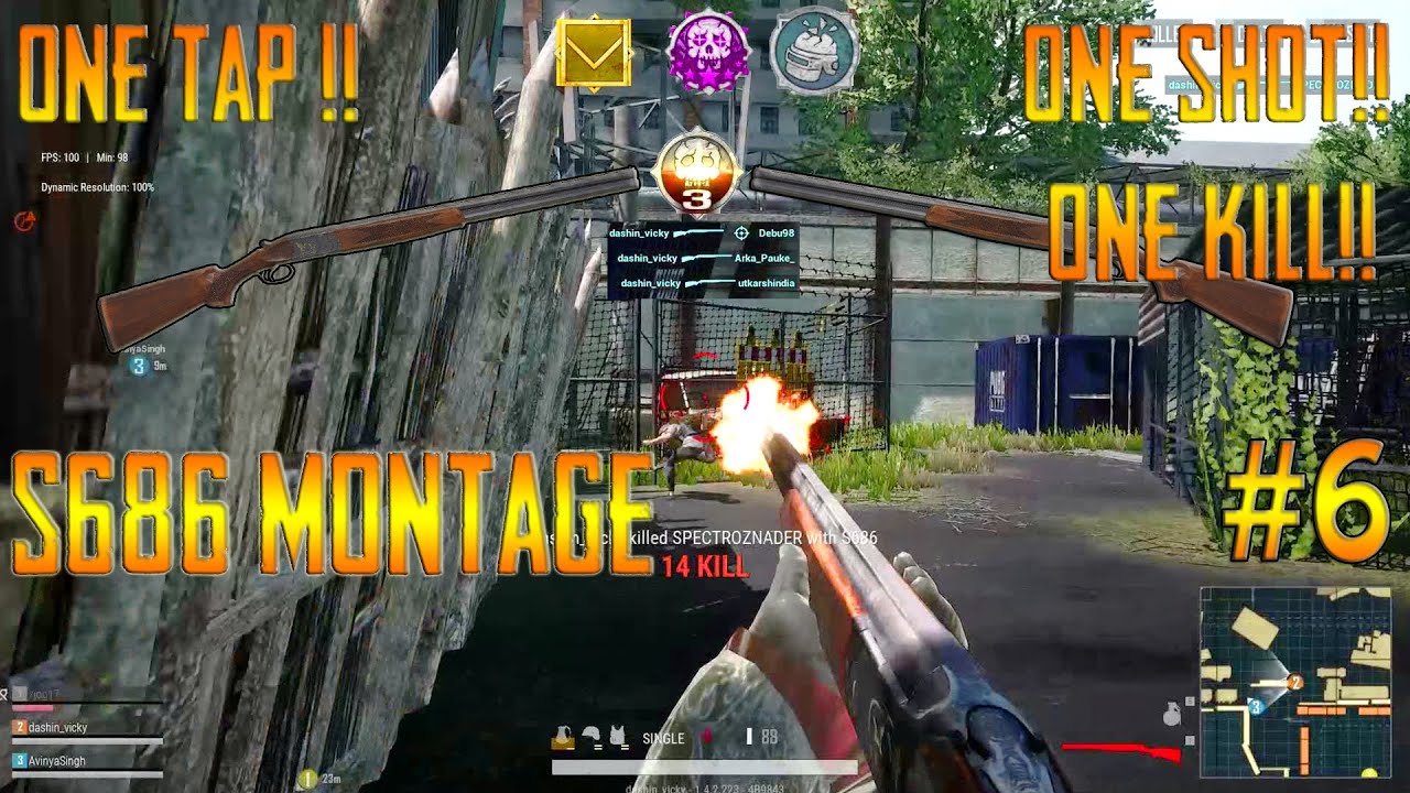 MONTAGE !! S686 SHOTGUN #6 I PUBG PC LITE HIGHLIGHTS