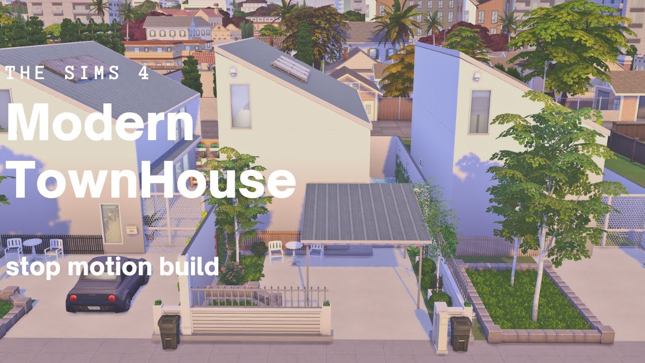 The Sims 4 | Modern Townhouse | No CC | Stop Motion Build