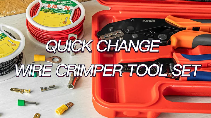 IWISS Quick Change Ratcheting Wire Crimper Tool Set c/w Wire Cable Stripper/Cutter -6pcs Dies