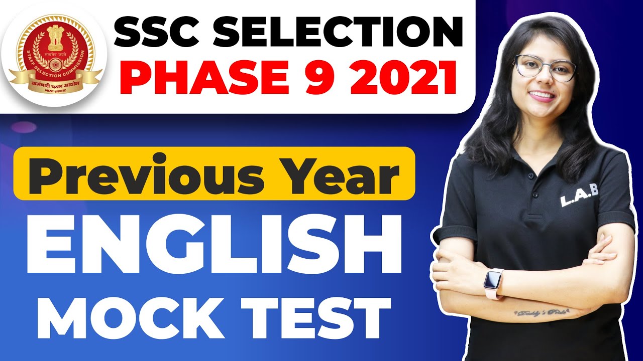 SSC Selection 2021 | Previous Year English Questions | English Mock Test SSC Phase 9 | Barkha Ma'am