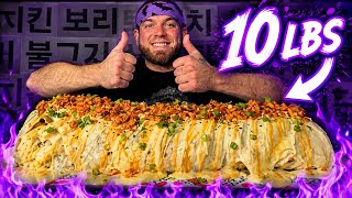 10LB EXTRA CHEESY KIMCHI BURRITO!