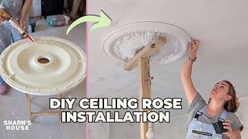 How to fit a faux plaster ceiling rose - and HOW TO attach a light fitting to it! | Sharn