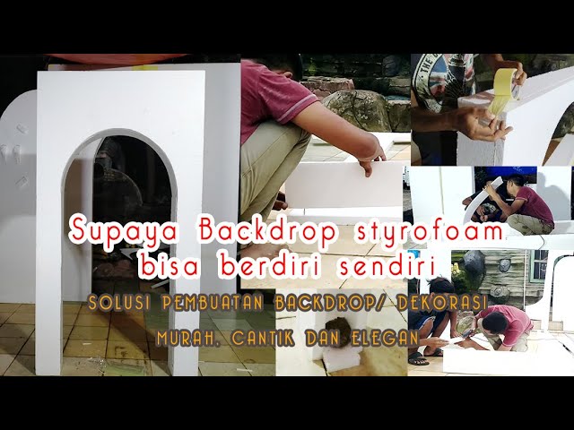 Cara pembuatan dekorasi kekinian dari styrofoam bentuk gapura | PART 2 - YouTube