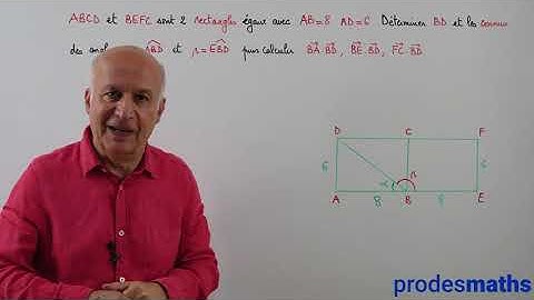 Première -  Produit scalaire - Méthode du cosinus - Exercice