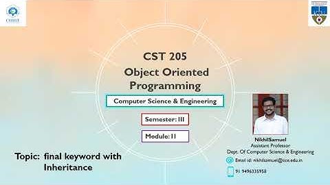 Using final keyword in Inheritance