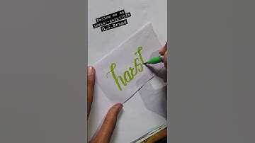 Harshika name in calligraphy #shorts#calligraphy#youtube#art#gsbrand#brushpen #harshbeniwal