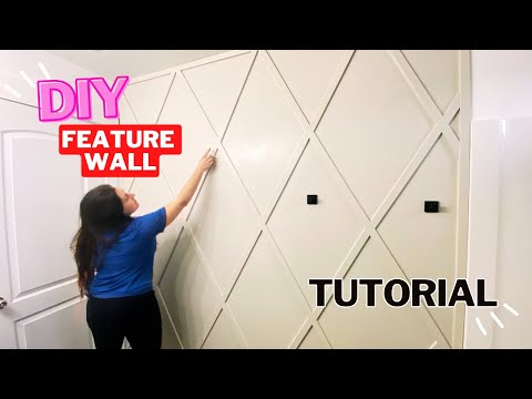 How To Make A Diamond Pattern Mirror Wall