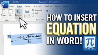 How to Insert Equation in Word । Quick Tutorial