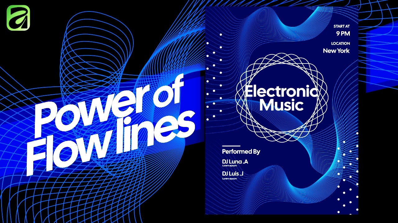 Why Modern Posters Use Flow Lines Design Breakdown