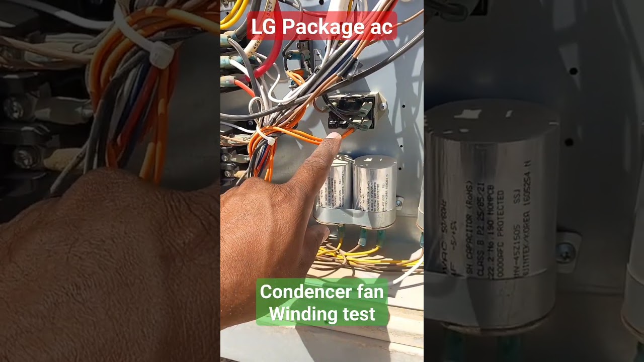 Condencer fan winding test | LG Package ac | short video