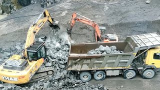 EXCAVATOR VIDEOS TATA HITACHI 220 Amazing Driving Skills