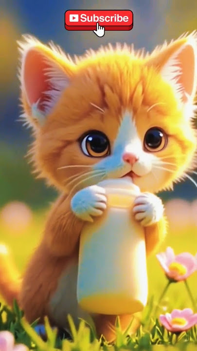 Dudi Dudi Dam Dam | Cute little Cat Drinking Milk | cutecat #shorts #cat