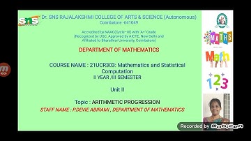 Allied Mathematics | P.Devie Abirami | sns institutions
