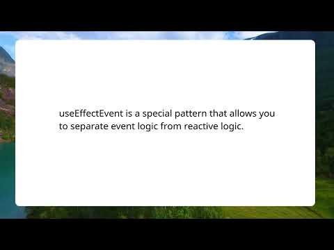 React useEffectEvent: Solving Stale Closure Problems