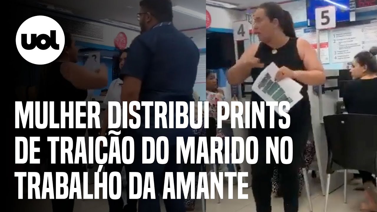 Vídeo mostra mulher distribuindo prints de traição do marido no emprego da amante em Manaus foto