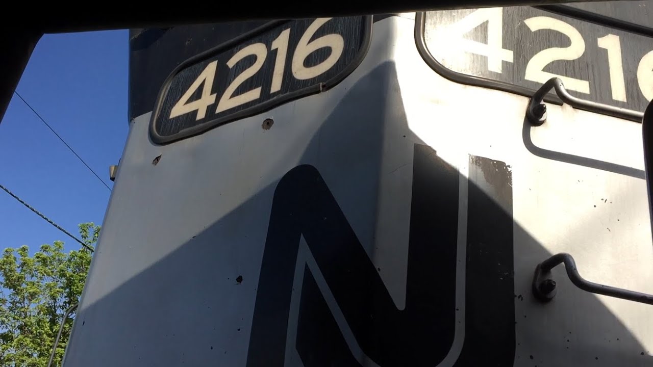 NJ Transit HD 60fps EXCLUSIVE: Riding Behind EMD GP40PH-2B 4216 on