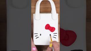 Make a supercute #hellokitty clay tote for Mother's Day! #Sanrio