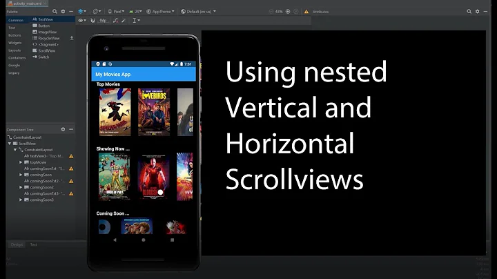 Using Android nested Horizontal scrollview in vertical scrollview