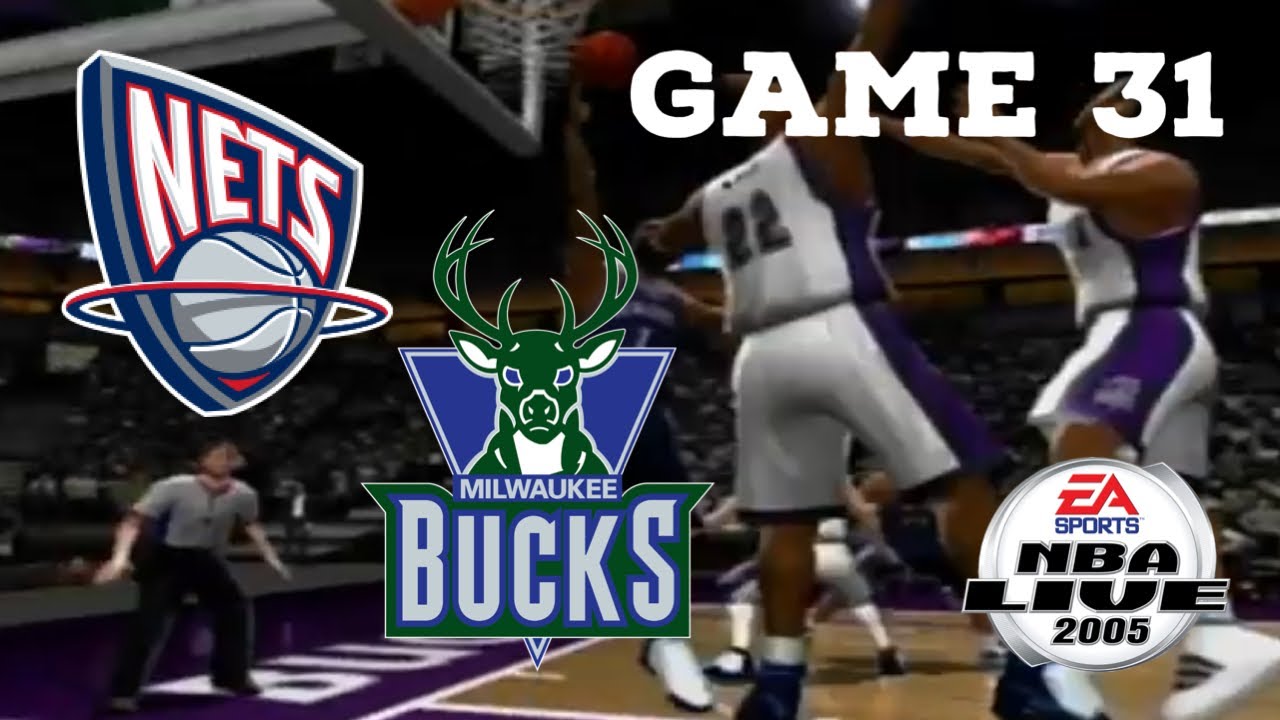 NBA Live 05 New Jersey Nets Season Sim Game 31 Bucks YouTube