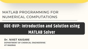 ODE-BVP: Introduction and Solution using MATLAB Solver