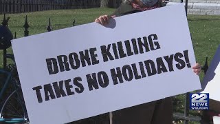 Anti-war, anti-drone peace protest in Northampton