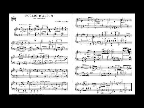 Puccini Foglio d'album SC 81 蒲契尼 筆記本 曲集的一頁 プッチーニ アルバム の 一葉 Score Sheet 譜 樂譜 乐谱 Partitura 楽譜付き 【Kero】