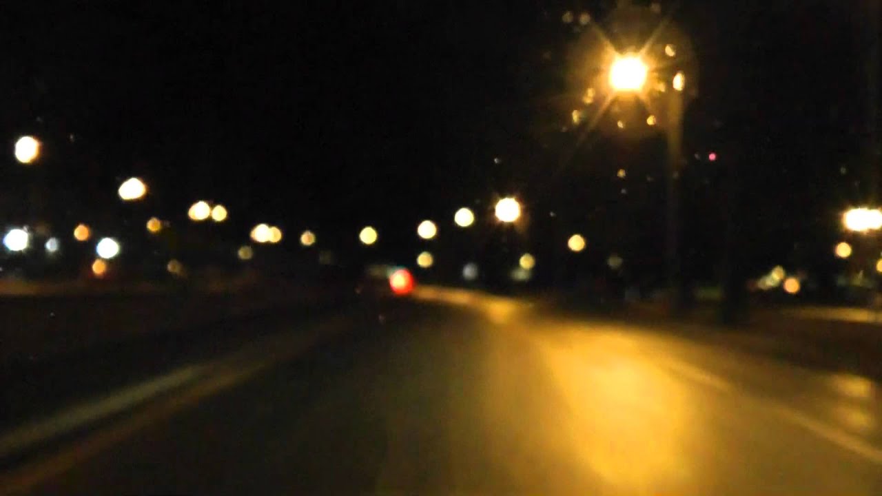 Driving At Night Along Castle Street, Croft Road & Dolday, Worcester, England 18th December 2011