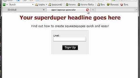 How To Create A Squeeze Page, Quickly and Easily!