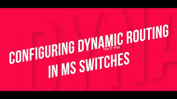 Configuring dynamic routing in Cisco Meraki MS Switches