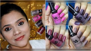 *NEW* NY BAE MATTE NAIL LACQUERS REVIEW & SWATCHES | AFFORDABLE MATTE NAIL PAINTS | Pavithra iyer