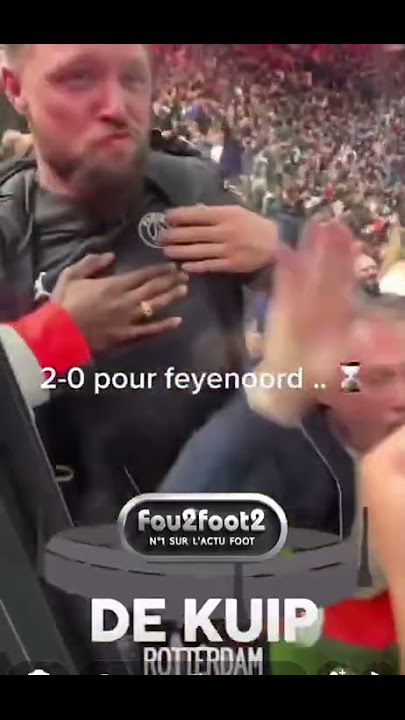 Un supporters de Rotterdam provoque les ultras marseillais avec un maillot du PSG🤣#psgom #om #ultra
