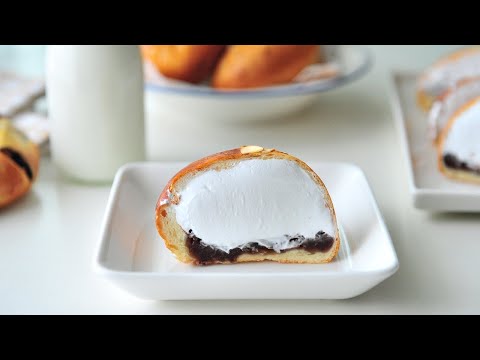 생크림 듬뿍 크림 단팥빵 만들기( cream red bean bread, 꼬마츄츄)