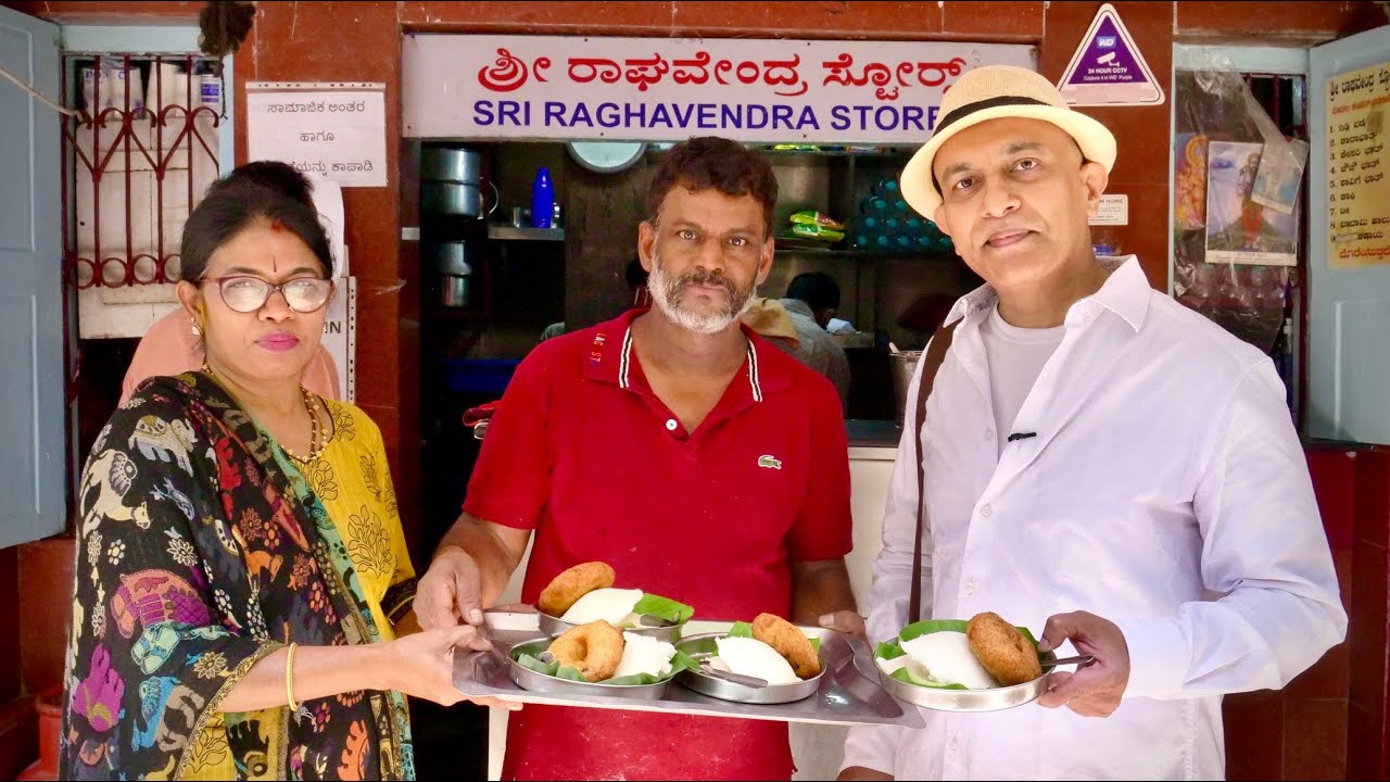 Tasting SRI RAGHAVENDRA STORES Popular Idli, Vada, Shavige ...