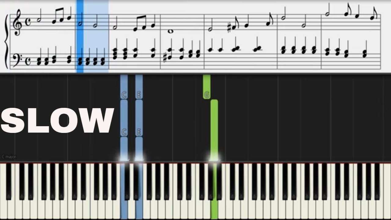 Hijo De La Luna (Mecano) - Piano Tutorial SLOW + Sheets