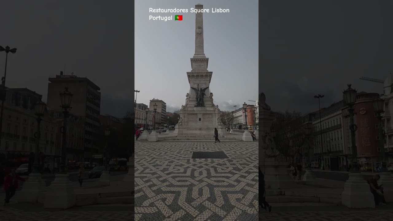 Restauradores Square Lisbon Portugal Walk 