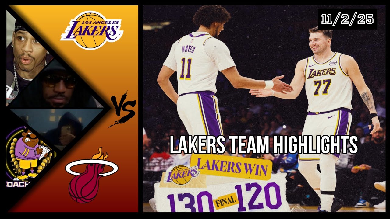 Lakers Team Highlights vs Heat reaction W/ Coaches Den - YouTube