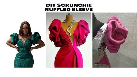 How to Cut and Sew exaggerated Scrunchie sleeves (DIY Scrunchie ruffled sleeves)